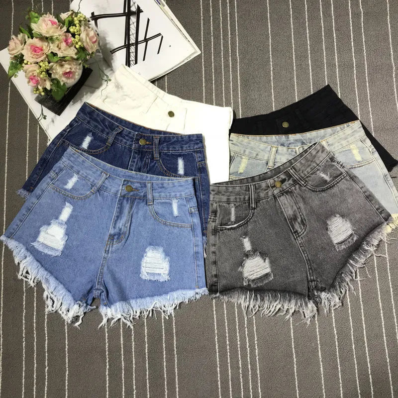 Oversized Womens Summer Distressed Shorts Womens With Low Waist
